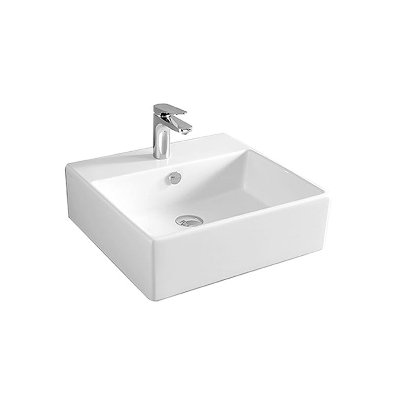 Parisi Quadro 50 Wall Basin - 1 Tap Hole - Gloss White