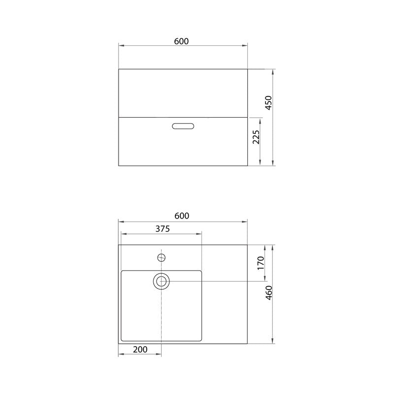 Parisi Bacino Wall Hung Vanity Spec