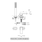 Parisi Blade Hob Mixer with Hand Shower Spec