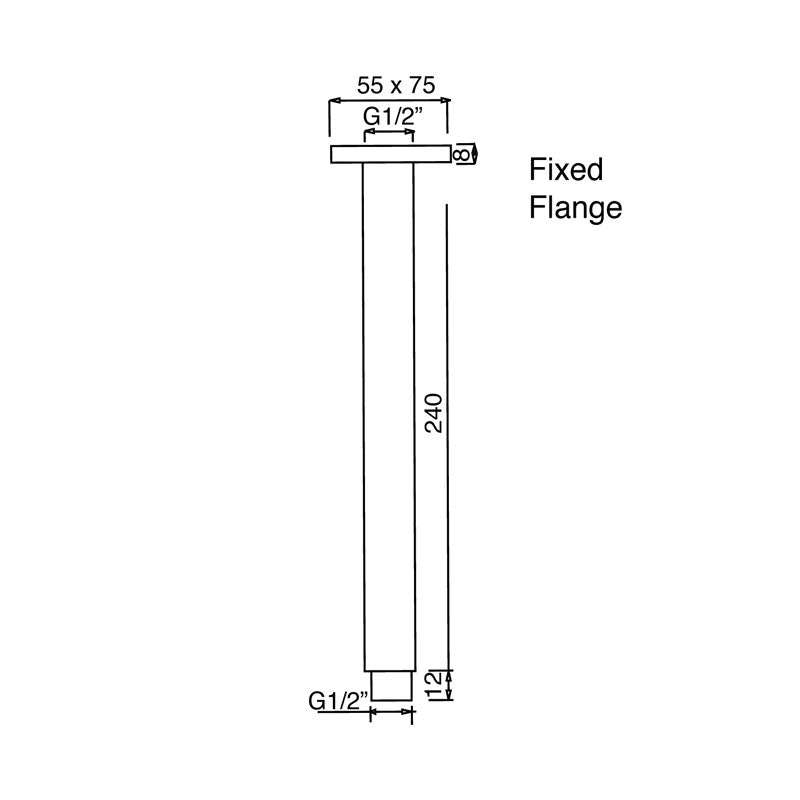 Parisi Blade Shower Arm 240mm Spec