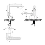 Parisi Blade Swivel Basin Mixer Spec