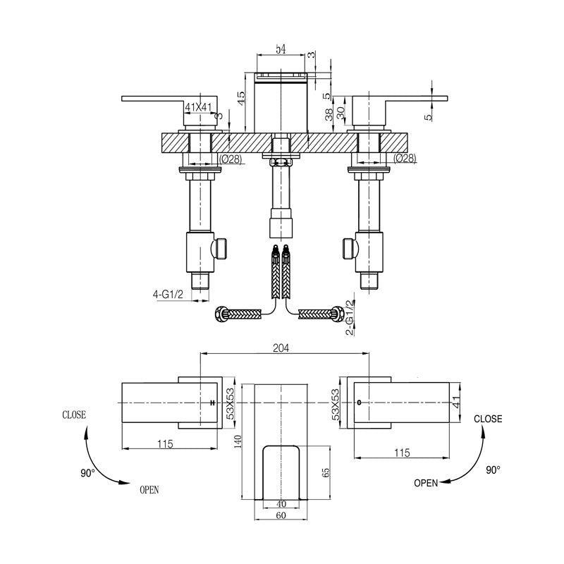 Parisi Blade Waterfall Basin Set Spec