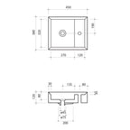 Parisi Cut 450x380 Bench Basin w Platform Spec