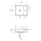 Parisi Cut 450x380 Bench Basin w Platform Spec