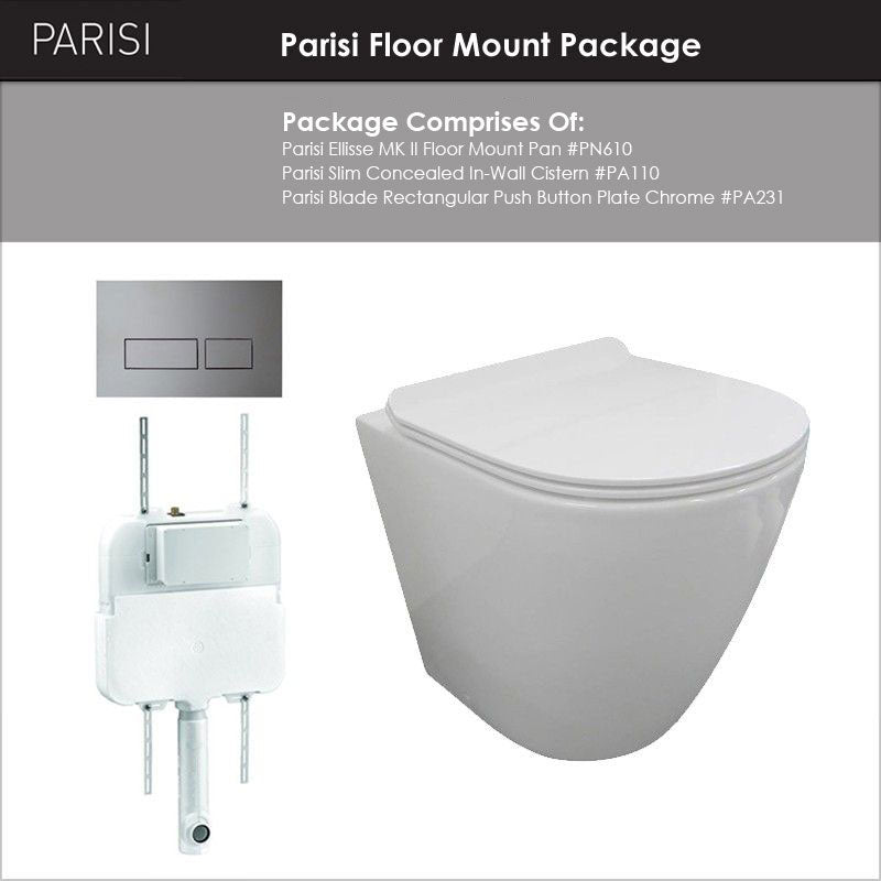Parisi Ellisse Mk II Floor Mount Toilet Package