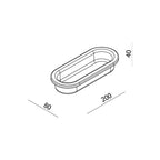 Parisi Ellisse Glass Dish Specification