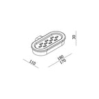 Parisi Ellisse Glass Soap Dish Holder Spec