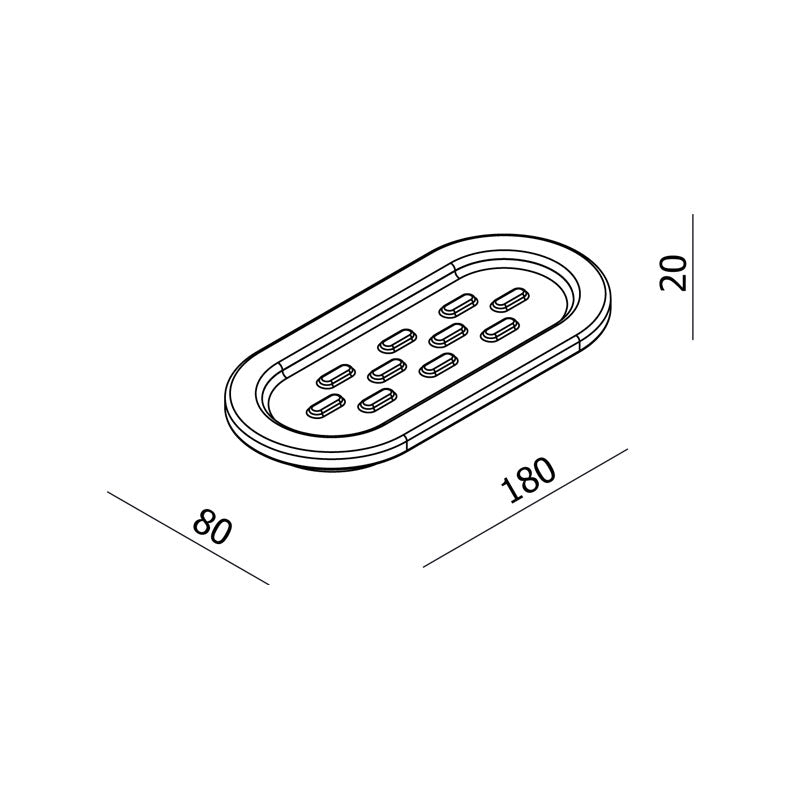 Parisi Ellisse Glass Soap Dish Spec