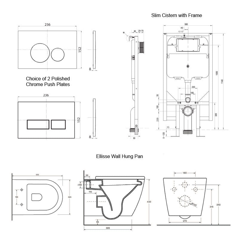 Parisi Ellisse Mk II Wall Hung Package Spec