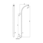 Parisi Ellisse Shower Riser & Head Spec