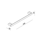 Parisi Ellisse Single Towel Rail Slimline-440mm Spec