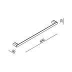 Parisi Ellisse Single Towel Rail Slimline-640mm Spec