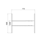 Parisi Ellisse Toilet Roll Holder Spec