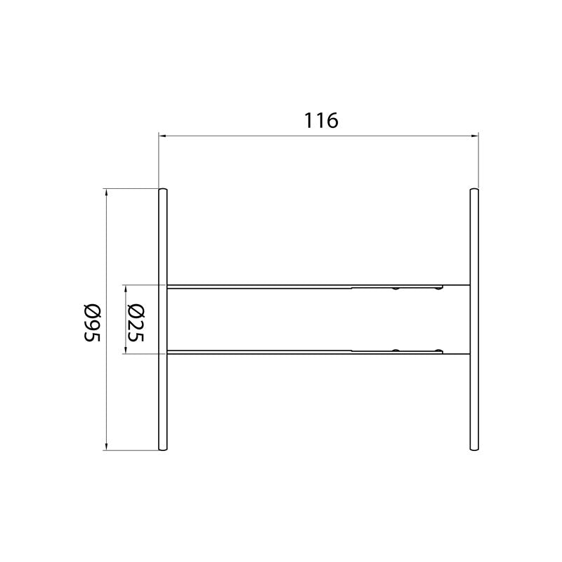 Parisi Ellisse Toilet Roll Holder Spec