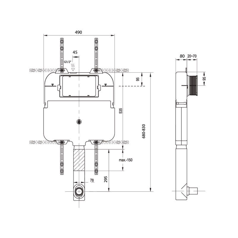 Parisi L Cistern Spec
