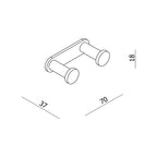 Parisi L'Hotel Double Robe Hook Spec