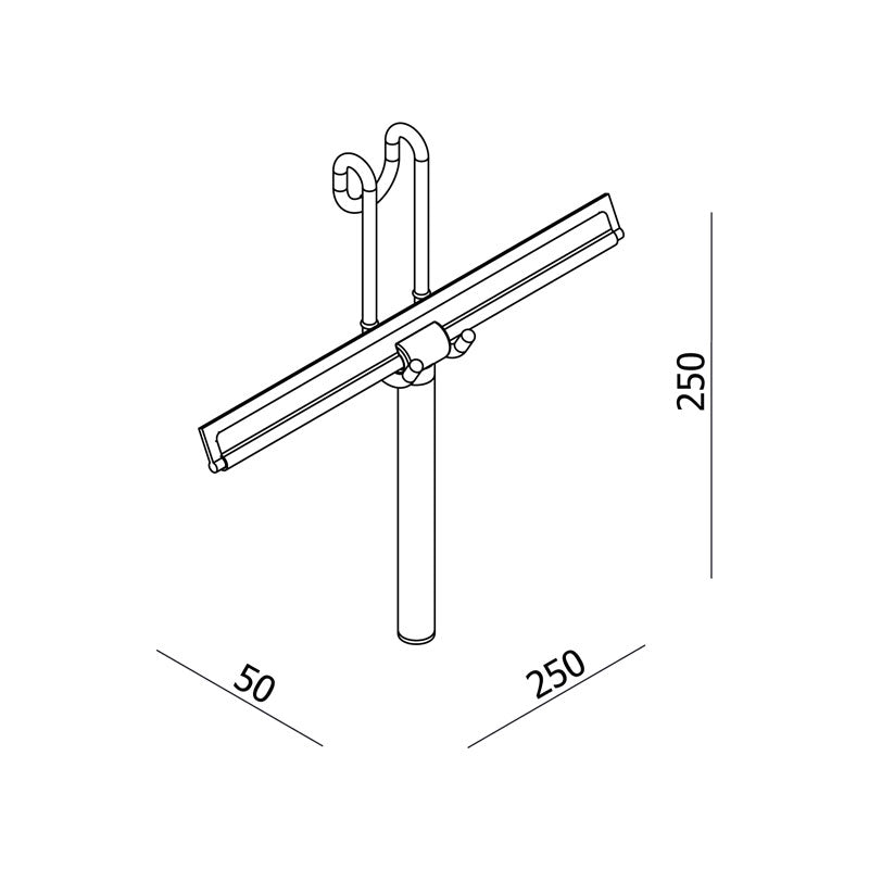 Parisi L'Hotel Shower Squeegee & Bracket Spec