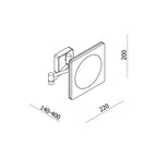 Parisi L'Hotel Square Magnifying Mirror with Light Spec