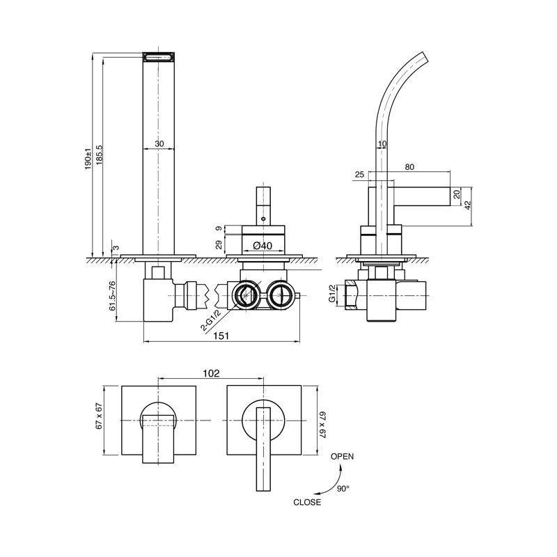 Parisi Laser Mixer with Spout 190mm Spec