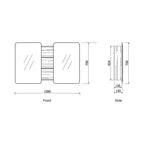 Parisi Lotus Ash 1200 Mirror Storage Cabinet Spec