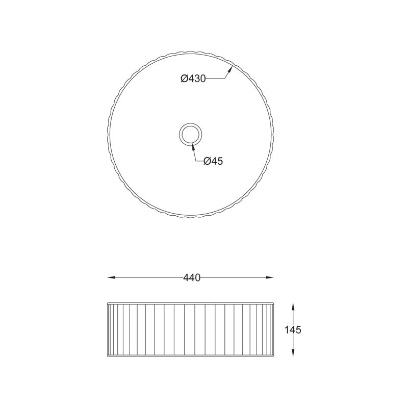 Parisi Millerighe 44 Bench Basin Spec