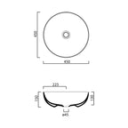 Parisi Pod 450x450 Bench Basin Spec
