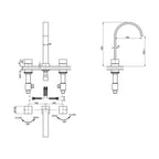 Parisi Quadro BasinBath Set Fixed Spout Spec