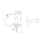 Parisi Quadro Bidet Mixer Spec