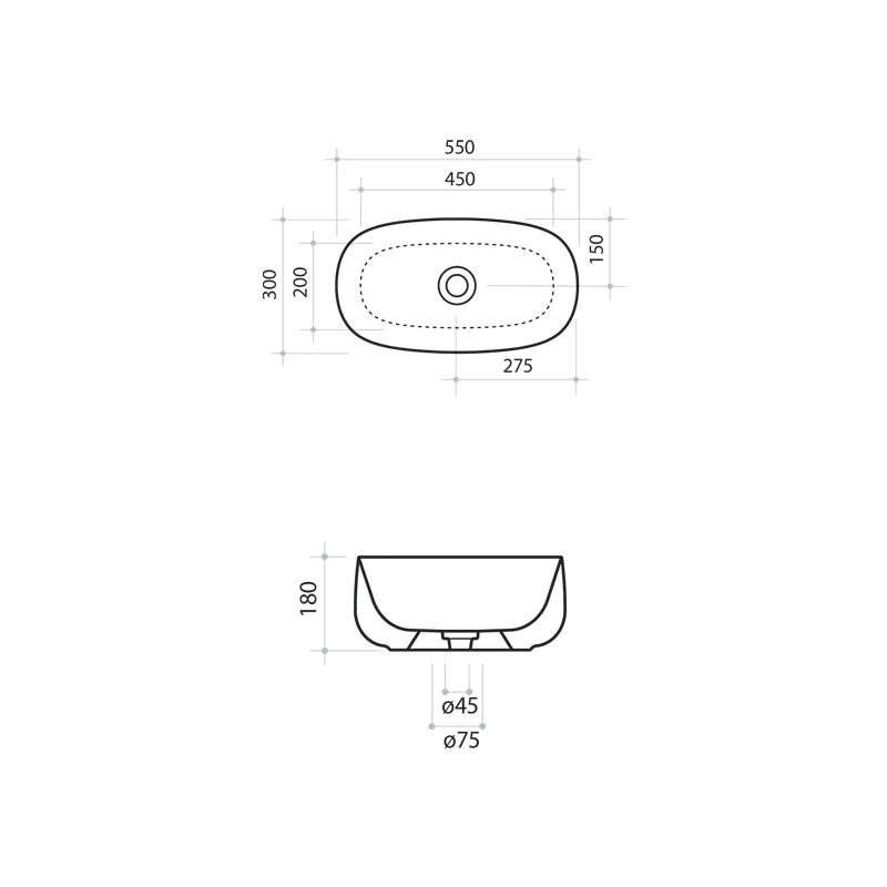 Parisi Seed 550x300 Bench Basin Spec