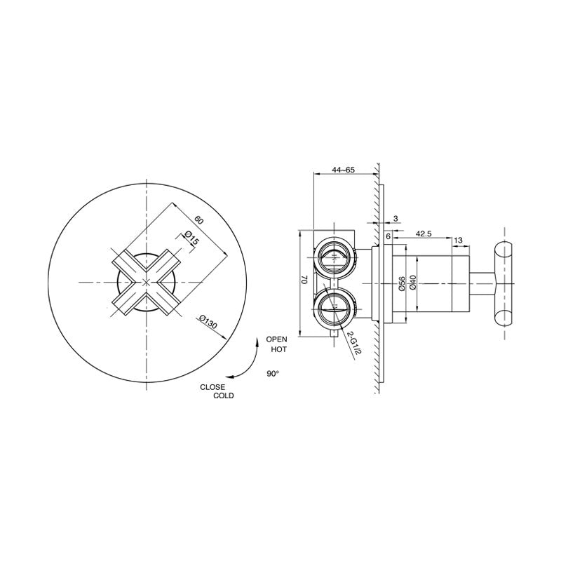 Parisi Stella Flat Mixer Spec