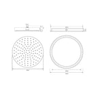 Parisi Tondo Ceiling Shower 300mm Spec