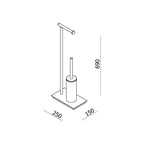 Parisi Tondo Freestanding Toilet Roll Holder & Brush Spec