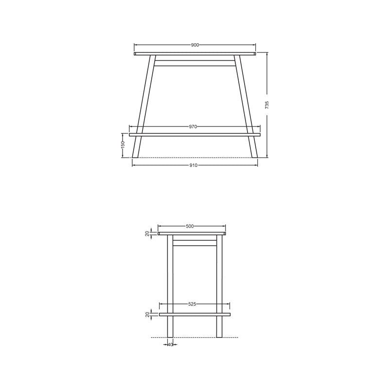 Parisi Trapezio Wood Frame White Oak Spec