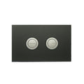 Pneumatic Twin Button Set on Black Glass Plate