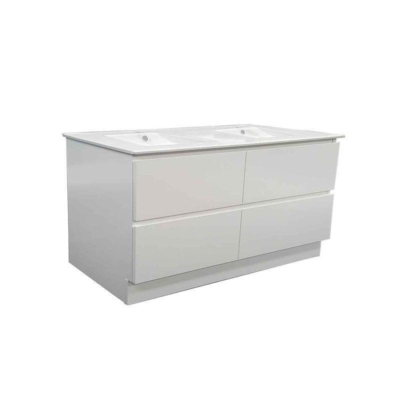 Parisi Pure Bianco 1200 Floor Cabinet with Double Ceramic Top Matt White