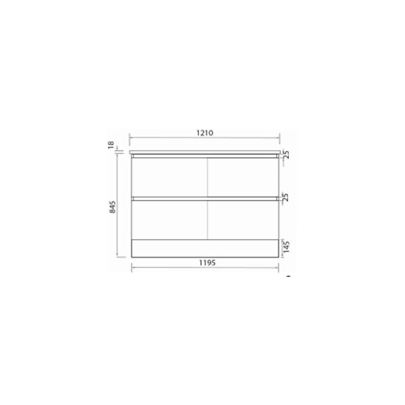 Parisi Pure Bianco 1200 Floor Cabinet with Single Ceramic Top Matt White specifications
