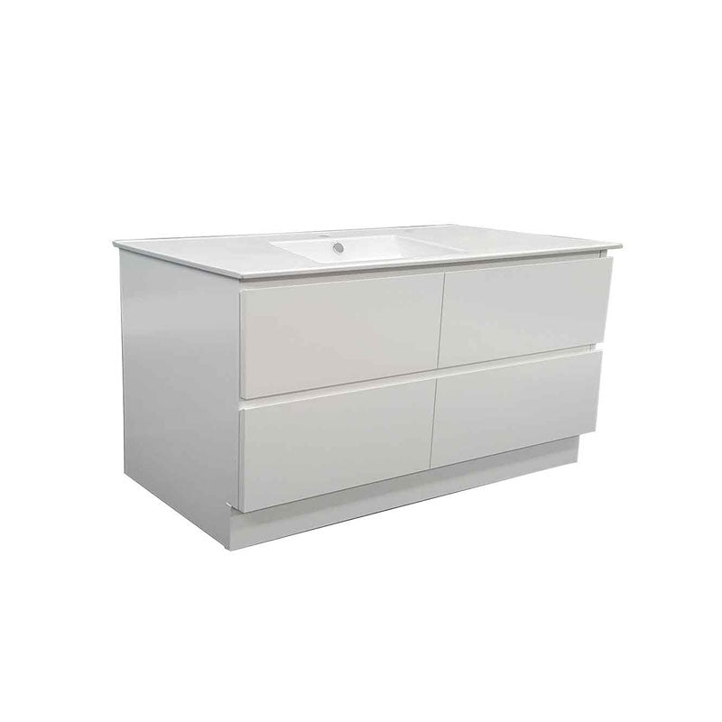 Parisi Pure Bianco 1200 Floor Cabinet with Single Ceramic Top Matt White