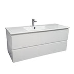 Parisi Bianco 1200 Wall Mounted Cabinet with Ceramic Top 1TH- Matt White