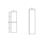 Parisi Bianco 330 Side Storage Unit- Matt White Specification