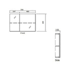 Parisi Bianco 800 Mirror Cabinet- Matt White Specification