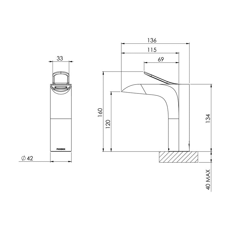 Phoenix Nara Basin Mixer Spec