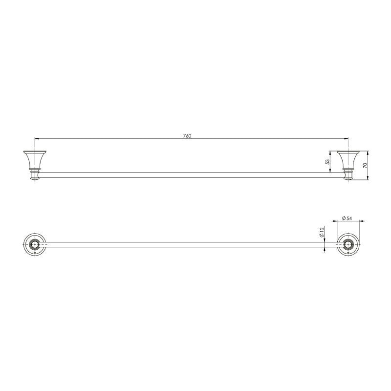 Phoenix Nostalgia Single Towel Rail Spec