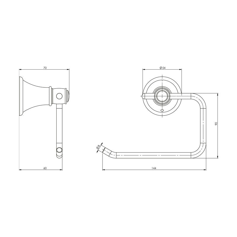 Phoenix Nostalgia Toilet Roll Holder Spec