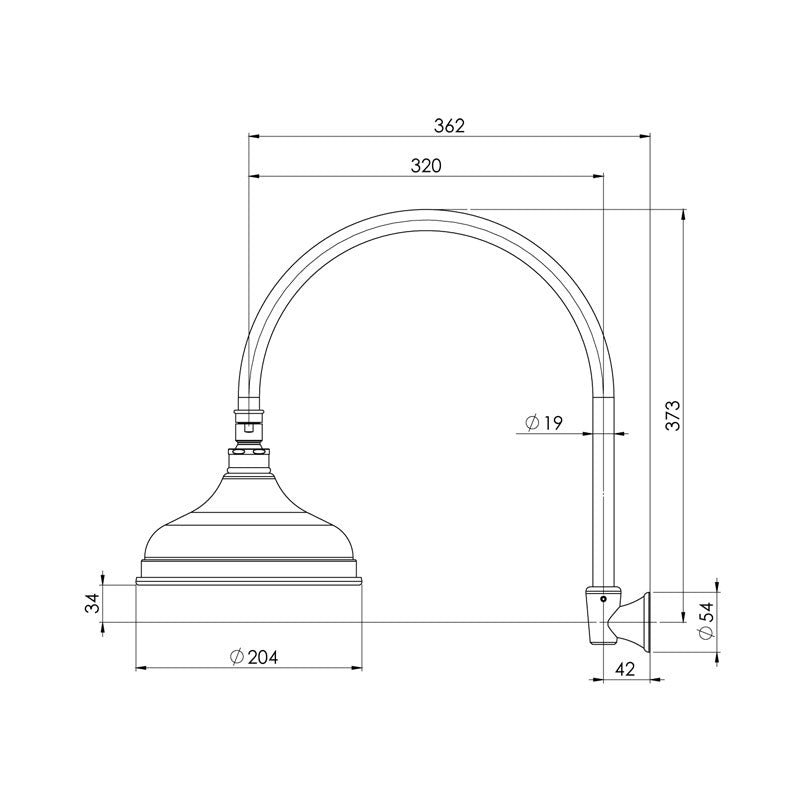 Phoenix Nostalgia Vintage Shower Arm & Rose Spec