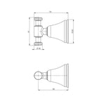 Phoenix Rhapsody Double Robe Hook Chrome  Spec