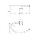 Phoenix Rhapsody Guest Towel Holder Chrome Spec