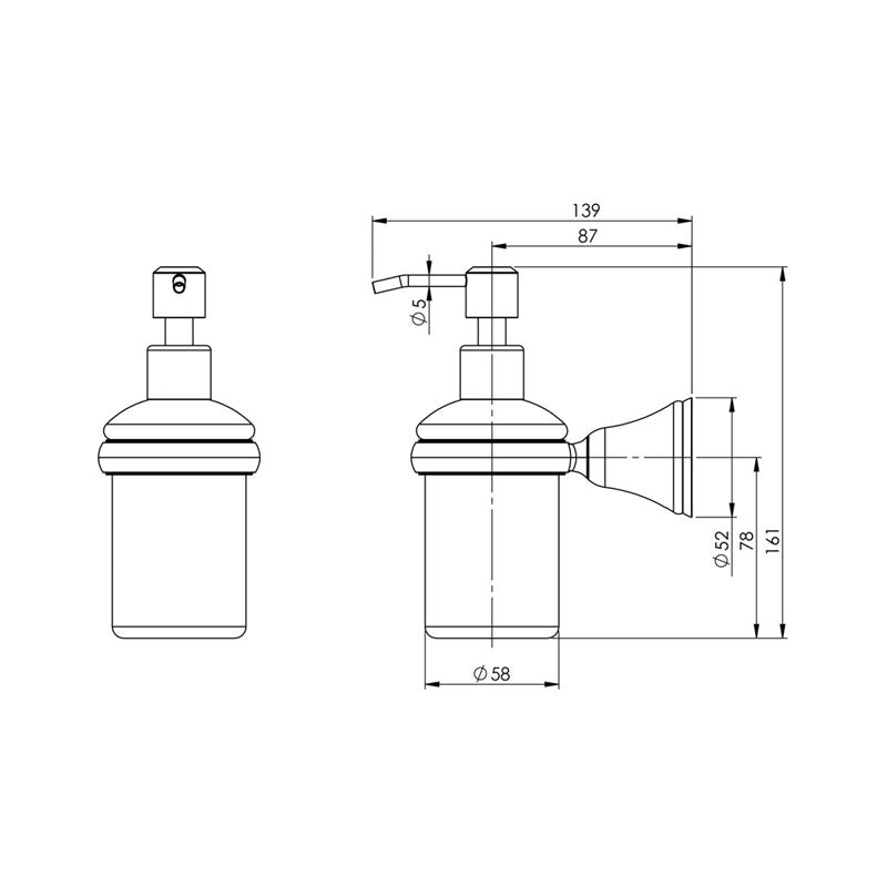 Phoenix Rhapsody Soap Dispenser Chrome Spec