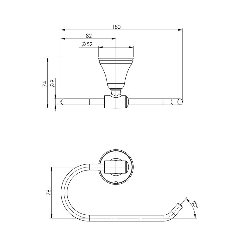 Phoenix Rhapsody Toilet Roll Holder - Chrome Spec