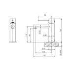 Phoenix Vivid Slimline Basin Mixer Spec