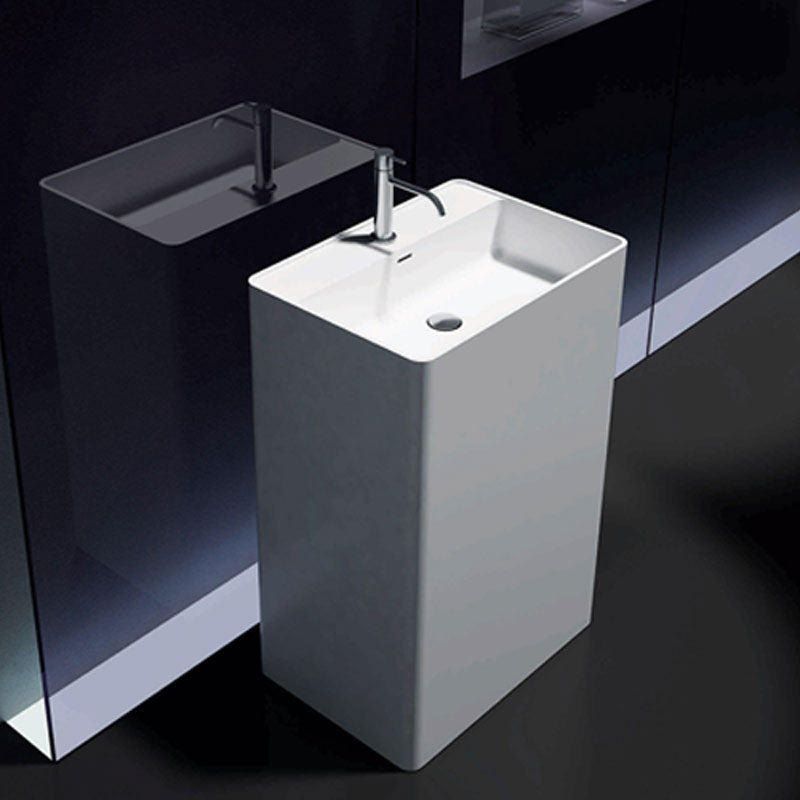 Pietra Bianca Cube Freestanding Basin